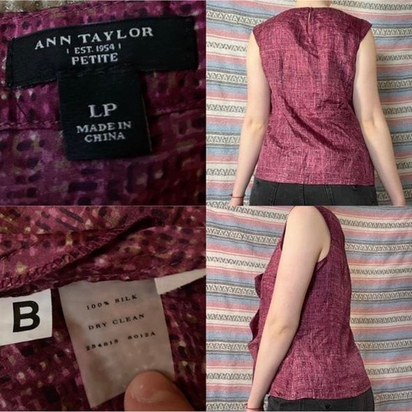 New Without Tags 100% Silk Ann Taylor Ruffle Silk Blouse - Picture 4 of 4